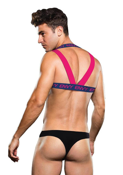 Envy Menswear Logo Body Harness | Blue/Yellow, Blue/Pink & Black/White