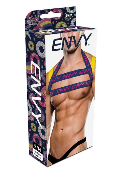 Envy Menswear Logo Body Harness | Blue/Yellow, Blue/Pink & Black/White