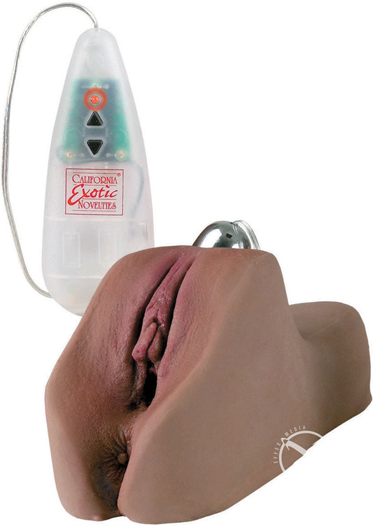 Lacey's Afro-Centric Vibrating Masturbator With Bullet And Remote Control In Chocolate