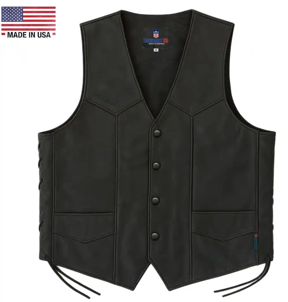 Legendary Club Style Men's Leather Motorcycle Vest