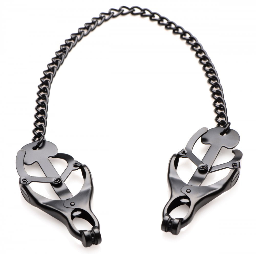 Master Series Monarch Noir Nipple Vice With Chain