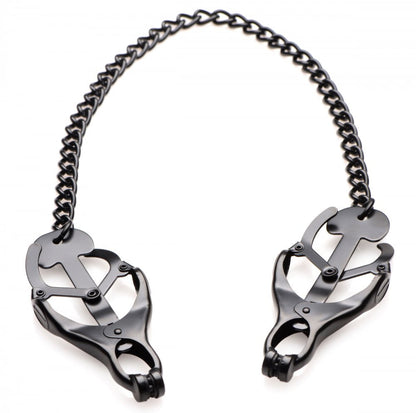 Master Series Monarch Noir Nipple Vice With Chain