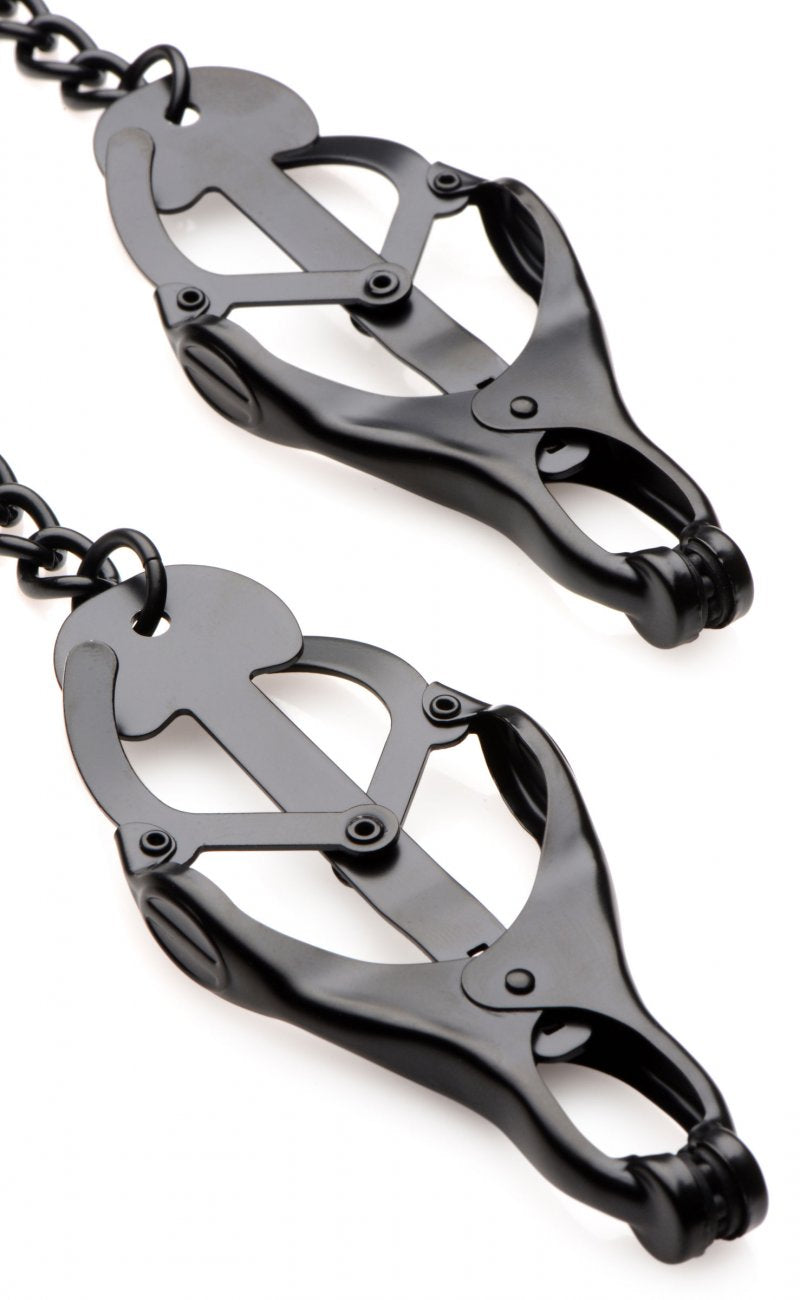 Master Series Monarch Noir Nipple Vice With Chain