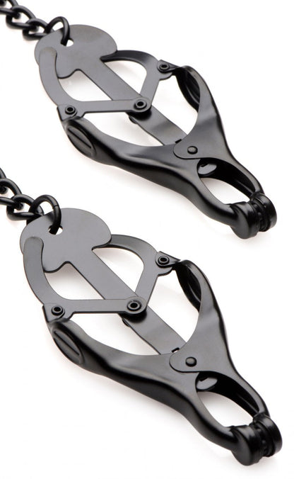 Master Series Monarch Noir Nipple Vice With Chain