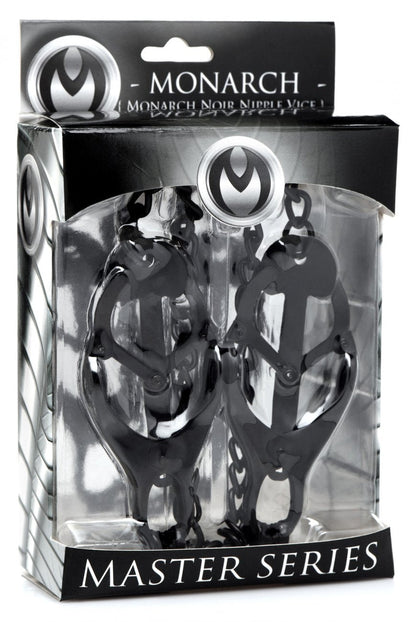 Master Series Monarch Noir Nipple Vice With Chain
