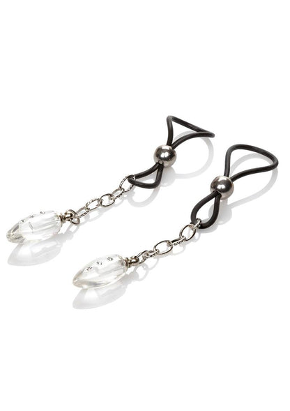 Crystal Teardrop Non-Piercing Nipple Jewelry - Adjustable Cinch