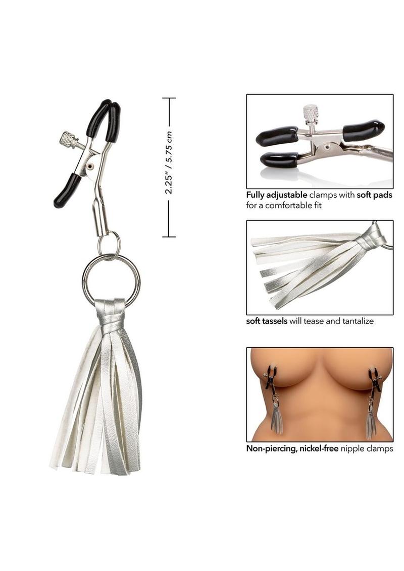 Playful Tassels Nipple Clamps - Adjustable Designer Clamps