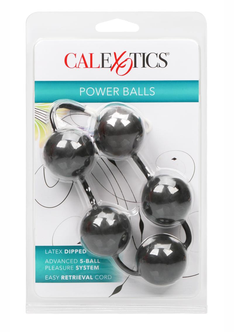 Power Balls Latex-Dipped Kegel Balls - 5-Bead String (Black)