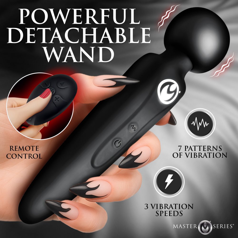 Master Series Thunderstick Thigh Strap Wand Vibrator With Wireless Remote