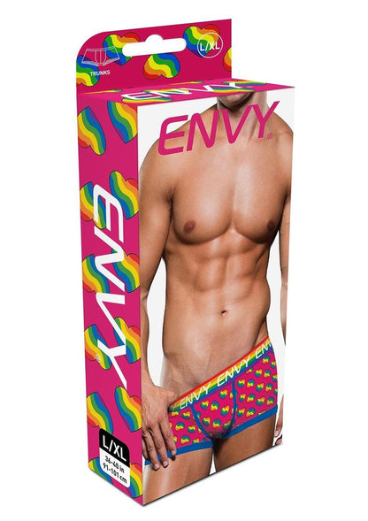 Envy Menswear Rainbow Hearts Trunk | Pride Boxer Brief