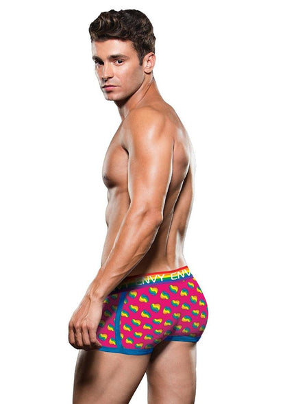 Envy Menswear Rainbow Hearts Trunk | Pride Boxer Brief