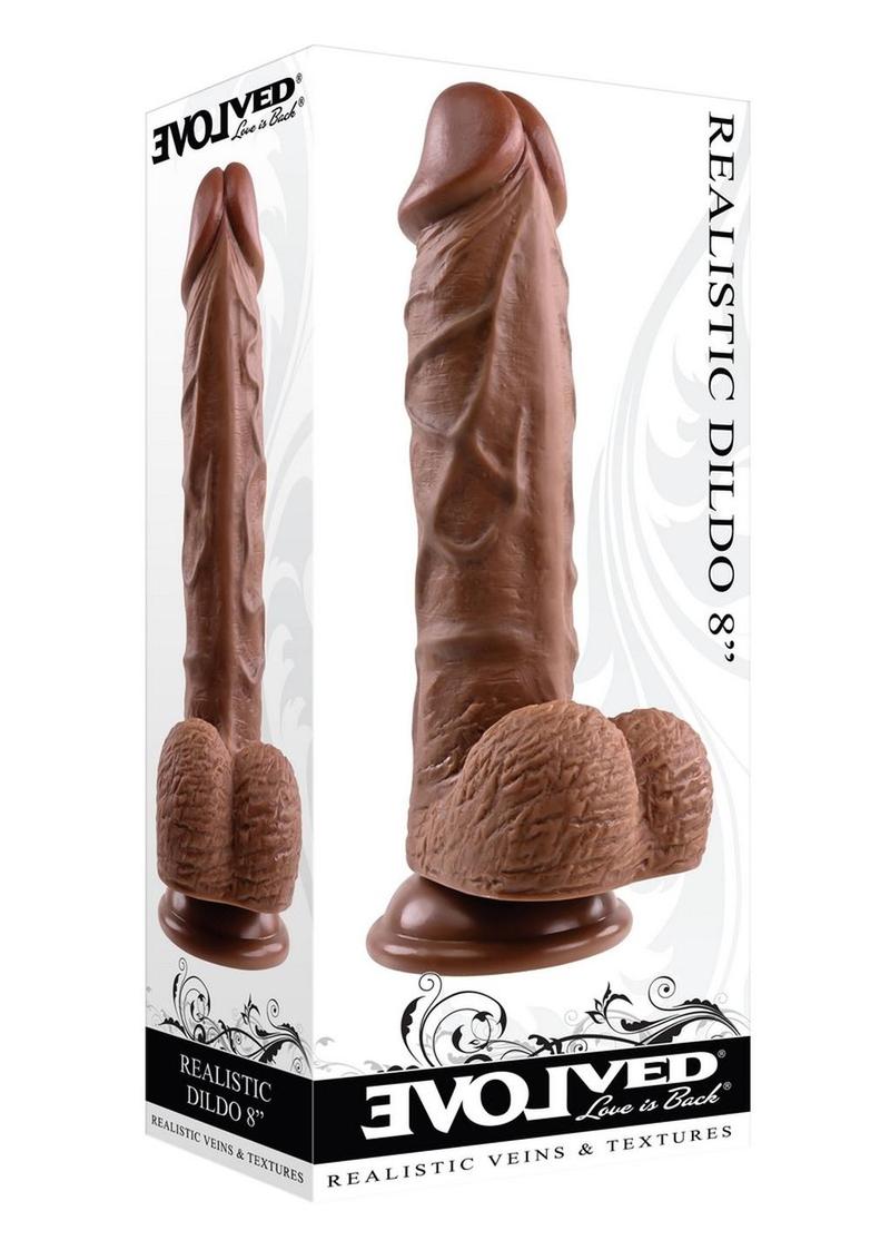 Envy Menswear 8" Realistic Dildo | Dual-Density | Chocolate