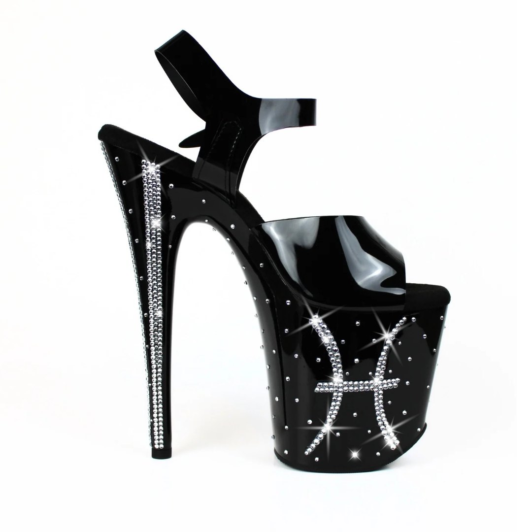 Pisces Zodiac Crystal Platform 8-Inch Heels