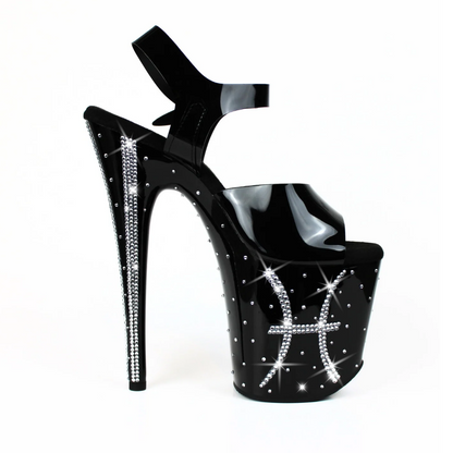 Pisces Zodiac Crystal Platform 8-Inch Heels