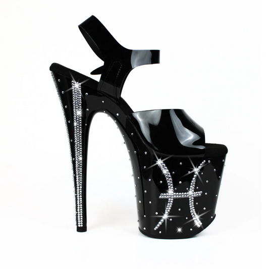Pisces Zodiac Crystal Platform 8-Inch Heels