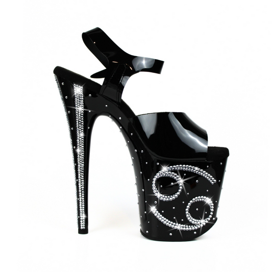 Zodiac Cancer Crystal Embellished 8-Inch Platform Heel — Limited Edition
