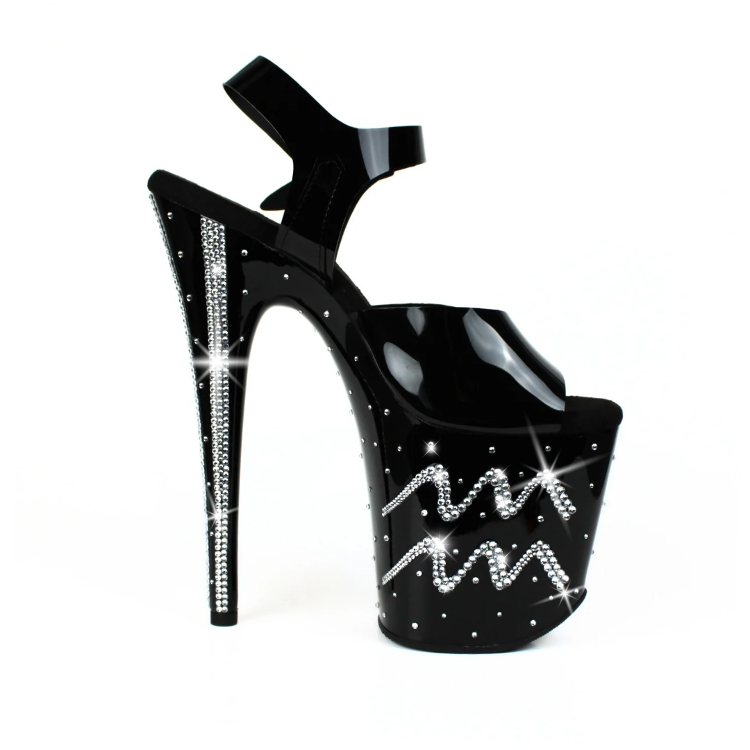 ZODIAC Aquarius Limited Edition 8-Inch Crystal Platform Heels
