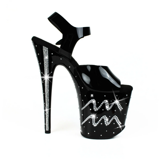 ZODIAC Aquarius Limited Edition 8-Inch Crystal Platform Heels