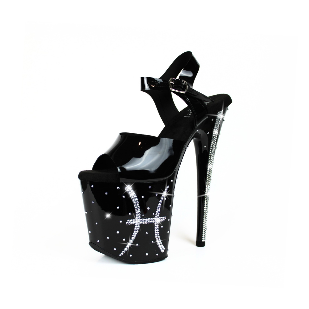 Pisces Zodiac Crystal Platform 8-Inch Heels