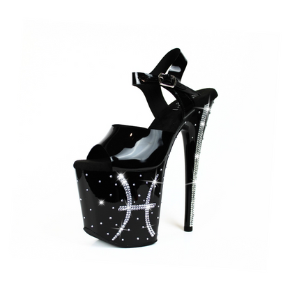 Pisces Zodiac Crystal Platform 8-Inch Heels