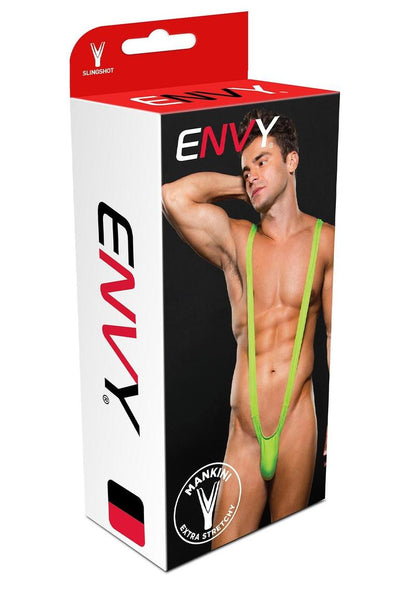 Envy Menswear Slingshot Bodypiece | Neon Green, Pink & Black