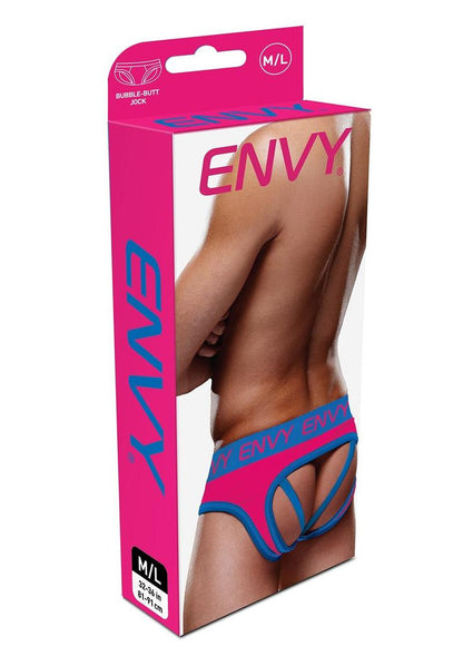 Envy Menswear Solid Jockstrap Brief | Pink/Yellow, Blue/Pink, Black/Pink & Blue/Red