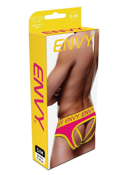 Envy Menswear Solid Jockstrap Brief | Pink/Yellow, Blue/Pink, Black/Pink & Blue/Red