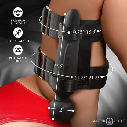 Master Series Thunderstick Thigh Strap Wand Vibrator With Wireless Remote