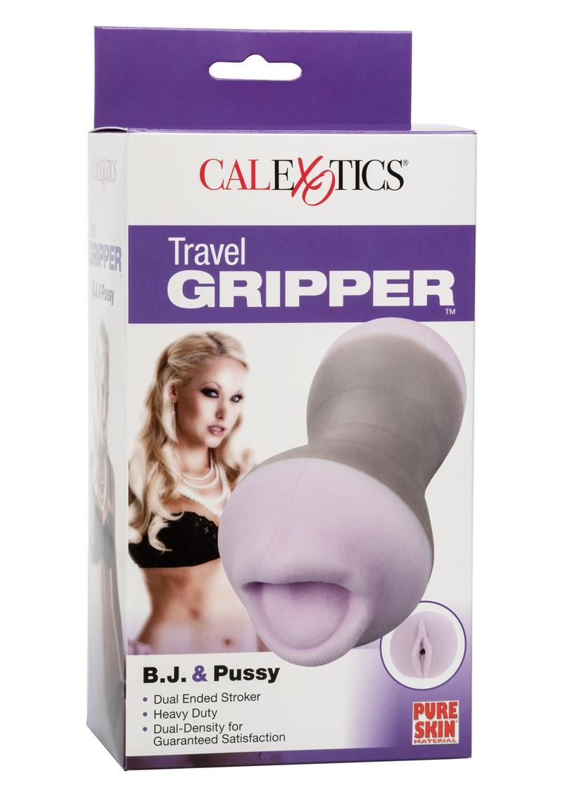 Travel Gripper Dual Density Stroker - Mouth & Pussy