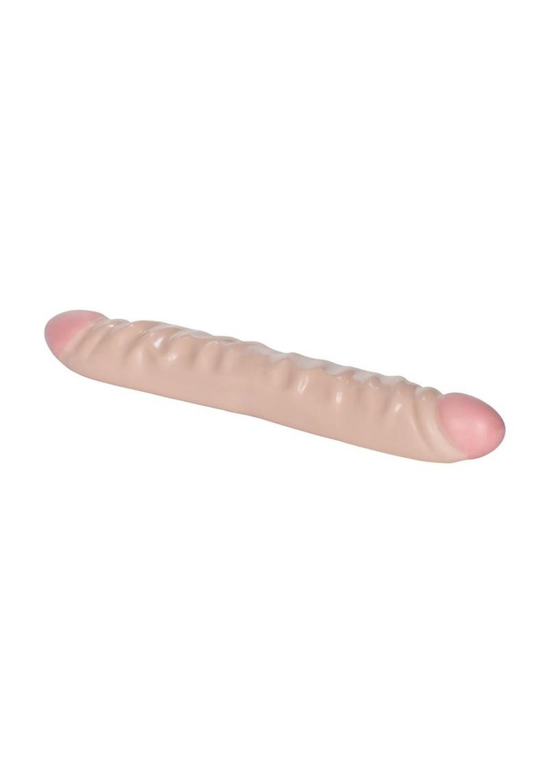 Veined Double Dong 12" - Realistic Dual-End Dildo (Vanilla)