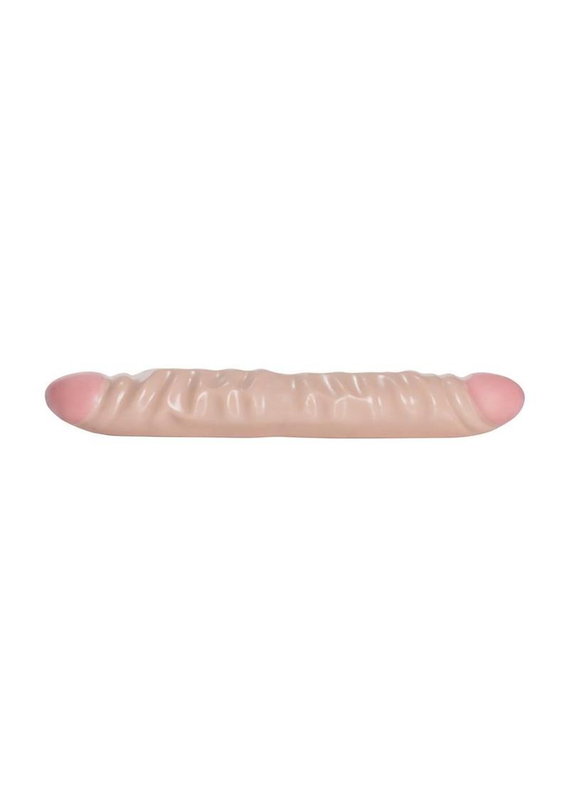 Veined Double Dong 12" - Realistic Dual-End Dildo (Vanilla)