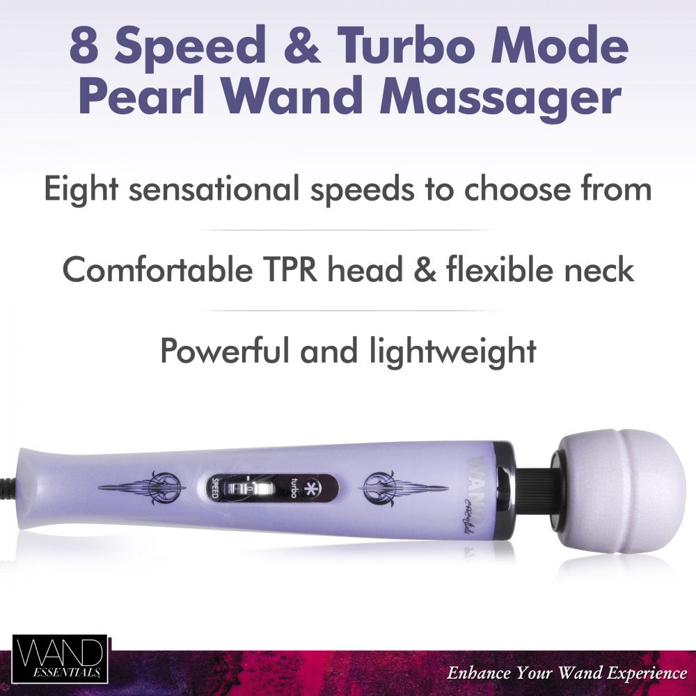 Wand Essentials 8-Speed Turbo Pearl Plug-In Wand Massager