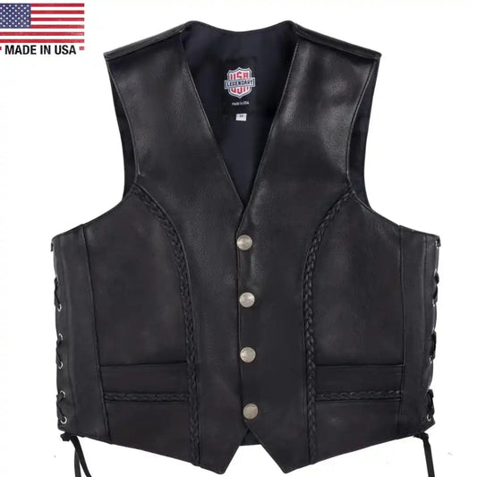 Legendary Gunslinger Men's Motorcycle Leather Vest